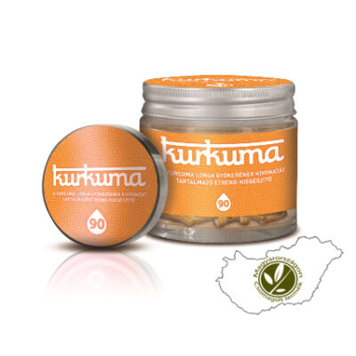 Gyulladáscsökkentő kurkuma kivonatot tartalmazó étrend-kiegészítő - Kurkuma kapszula 90 db