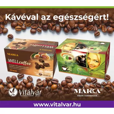 MAKKA  Wellcoffe + Coffeevitalis = ganodermás+zöldkávé