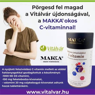 Fekete bodza+ D3+ csipkebogyó = Makka C Vitamin extra