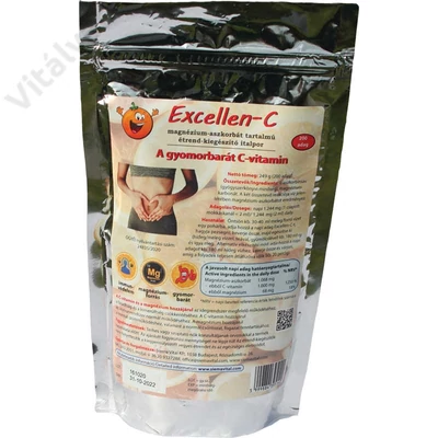 Excellen-C: a gyomorbarát C-vitamin italpor, magnéziummal