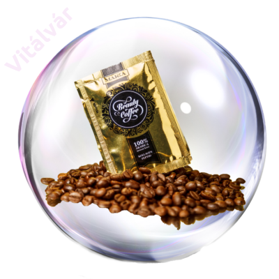 100% arabica instant kávét és bioaktív kollagén peptidet tartalmazó táplálkozási kozmetikum termékminta- MAKKA Beauty Coffee 