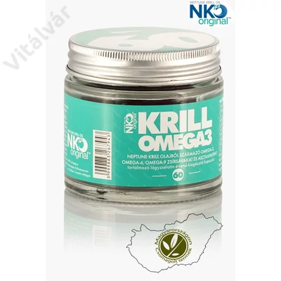 100% tisztaságú krill olaj Asztaxantin tartalommal - NKO KRILL-Omega3 (60db)