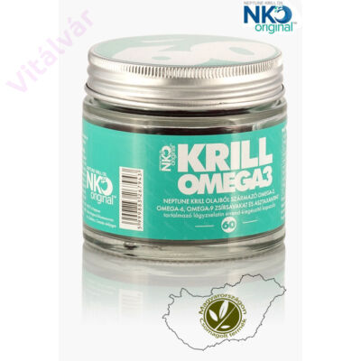 100% tisztaságú krill olaj Asztaxantin tartalommal - NKO KRILL-Omega3 (60db)